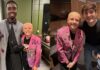 A Knight of the Seven Kingdoms star Dexter Sol Ansell poses with Stranger Things stars at Liverpool Comic Con